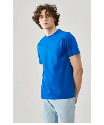 Erkek 24/1 Düz A Kalite Oversize T-shirt - Mavi