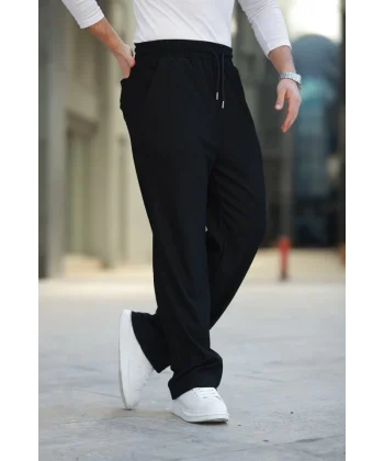 Erkek Bağcıklı Pileli Baggy Pantolon