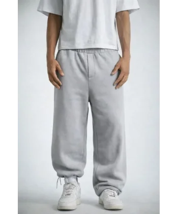 Erkek Baggy Alt Eşofman - Gri