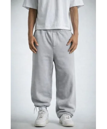 Erkek Baggy Alt Eşofman - Gri