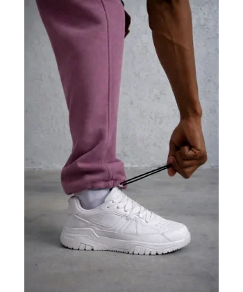 Erkek Baggy Alt Eşofman - Gül Kurusu