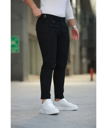 Erkek Bel Toka Detaylı Pileli Pantolon
