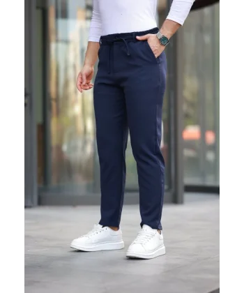 Erkek Beli Bağcıklı Jogger Pantolon