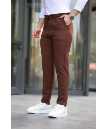 Erkek Beli Bağcıklı Jogger Pantolon