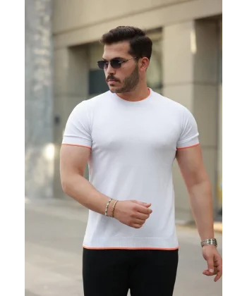 Erkek Bisiklet Yaka Kısa Kollu Tişört