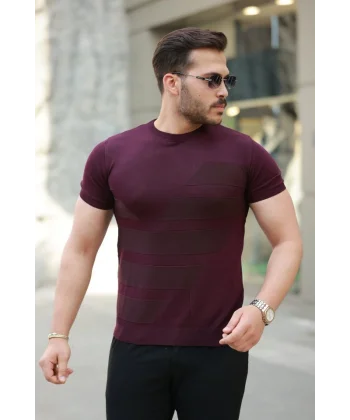 Erkek Bisiklet Yaka Kısa Kollu Tişört