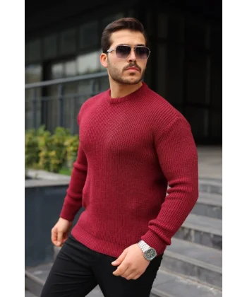 Erkek Bisiklet Yaka Örme Kazak