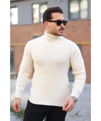 Erkek Boğazlı Örme Kazak