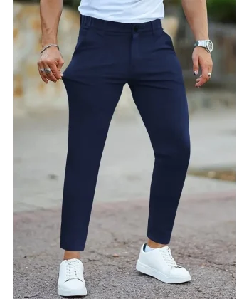 Erkek Cepli Slimfit Atlas Pantolon