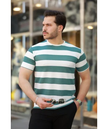 Erkek çift Renk Pamuklu örme Kumaş Kısa Kollu T-shirt