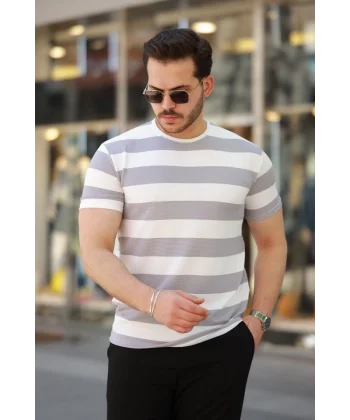 Erkek çift Renk Pamuklu örme Kumaş Kısa Kollu T-shirt