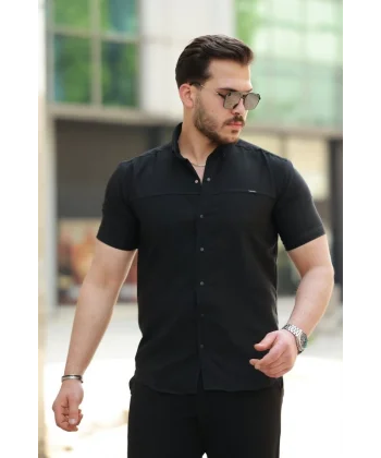 Erkek çıtçıt Düğmeli Kısa Kollu Gömlek