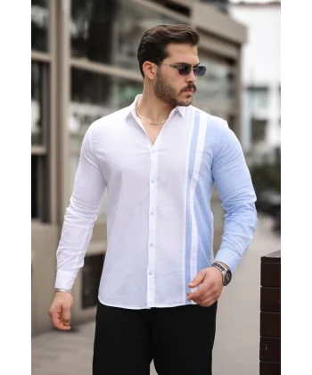 Erkek çizgi Desenli Gömlek