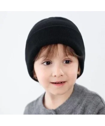 Erkek Çocuk Katlamalı Basic Bere - Siyah
