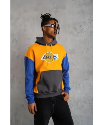 Erkek Çok Parçalı Kapüşonlu Ve Kordon İpli Sweatshirt - Sarı