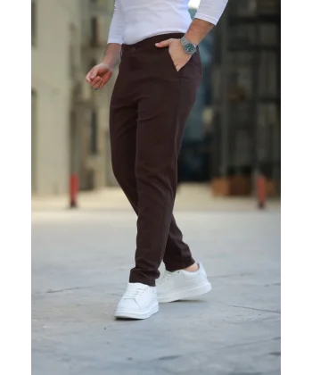 Erkek Düz Kesim Bilek Boy Kumaş Pantolon