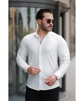 Erkek Fitilli Uzun Kollu Gömlek