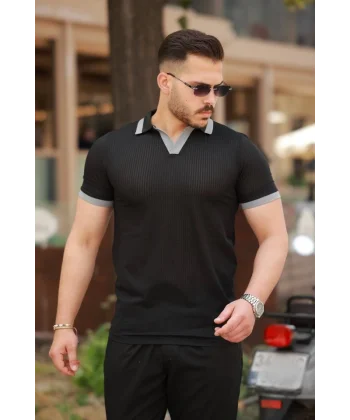 Erkek Hemşire Yaka Kısa Kollu Tişört