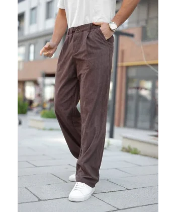 Erkek Kadife Baggy Pantolon