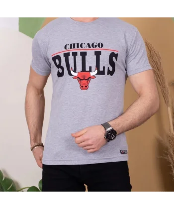 Erkek Kısa Kollu Chicago Bulls Baskılı Tişört
