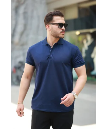 Erkek Kısa Kollu Yakalı Viskon Iki Iplik Erkek Bluz