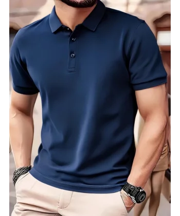 Erkek Kısa Kollu Yakalı Viskon Iki Iplik Erkek Bluz