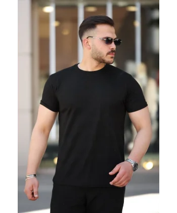 Erkek Mini Jakarlı Kısa Kollu T-shirt