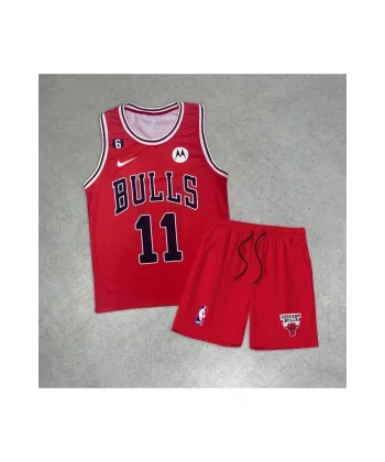 Erkek Ön ve Sırt Baskılı Atlet Şort İkili Takım - Kırmızı