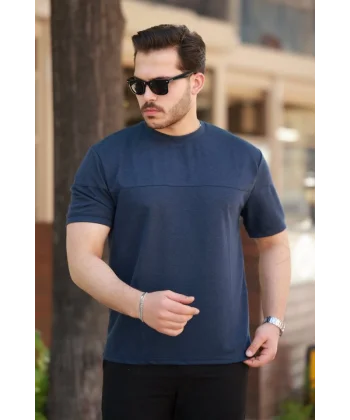 Erkek Oversize Bisiklet Yaka Kısa Kollu T-shirt