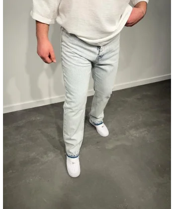 Erkek Paça Detaylı Baggy Jean