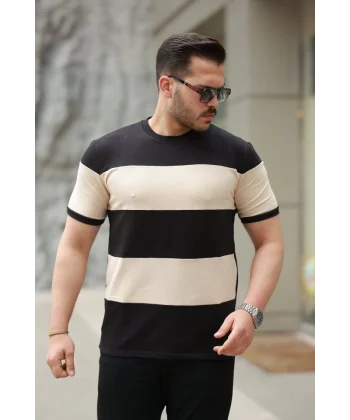 Erkek Parçalı Renk Kısa Kollu Tişört