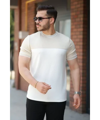 Erkek Parçalı Renk Oysho Kumaş Kısa Kollu Tişört