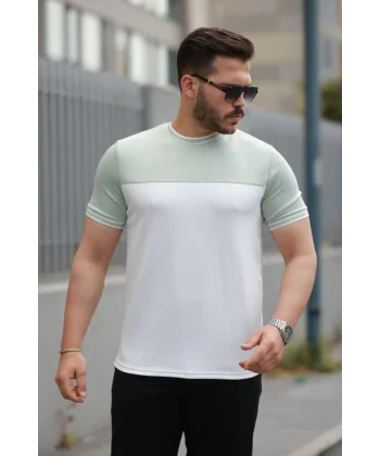 Erkek Parçalı Renk Oysho Kumaş Kısa Kollu Tişört