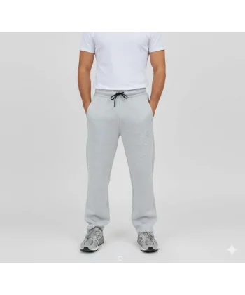 Erkek Üç Iplik Kışlık Pamuklu Ovarsize Bağcıklı Düz Paça Cepli Eşofman Altı Spor Rahat Model - Gri