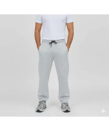 Erkek Üç iplik Kışlık Pamuklu Ovarsize Bağcıklı Düz Paça Cepli Eşofman Altı Spor Rahat Model - Gri