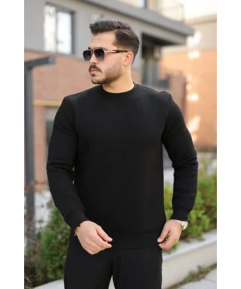 Erkek Üç İplik Şardonlu Sweatshirt