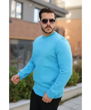 Erkek Üç İplik Şardonlu Sweatshirt