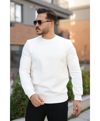 Erkek Üç İplik Şardonlu Sweatshirt