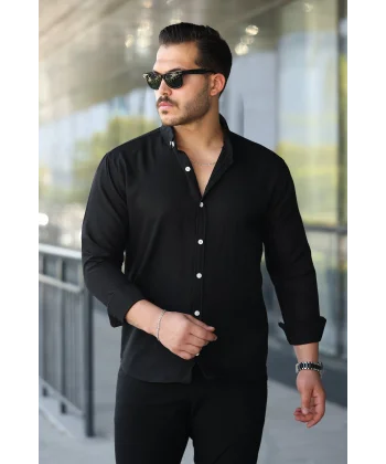 Erkek Uzun Kollu Regular Sofya Keten Gömlek