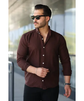 Erkek Uzun Kollu Regular Sofya Keten Gömlek