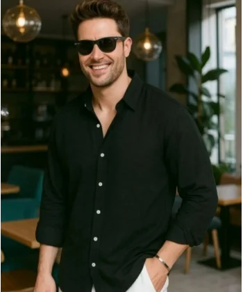 Erkek Uzun Kollu Regular Sofya Keten Gömlek
