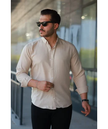 Erkek Uzun Kollu Regular Sofya Keten Gömlek