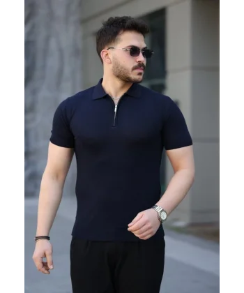 Erkek Viskon Kumaş Polo Yaka Tişört