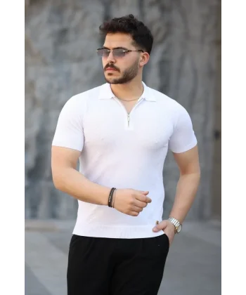 Erkek Viskon Kumaş Polo Yaka Tişört