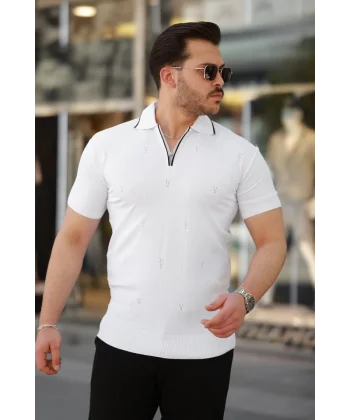 Erkek Yakalı Kısa Kollu T-shirt