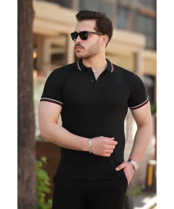 Erkek Yakalı Kısa Kollu T-shirt