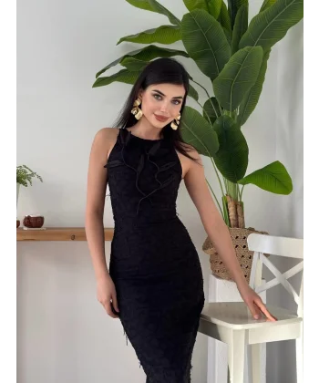 ers Çiçek Detaylı Elbise