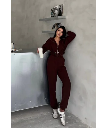 EŞOFMAN TAKIM GİFT KUMAŞ - Kahverengi