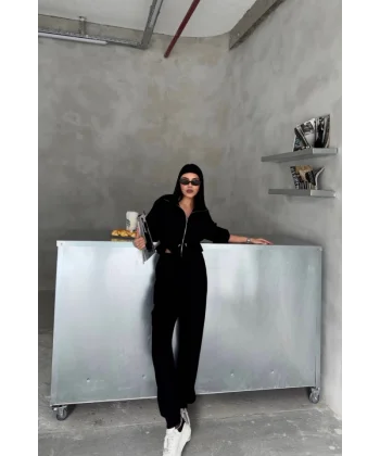 EŞOFMAN TAKIM GİFT KUMAŞ - Siyah