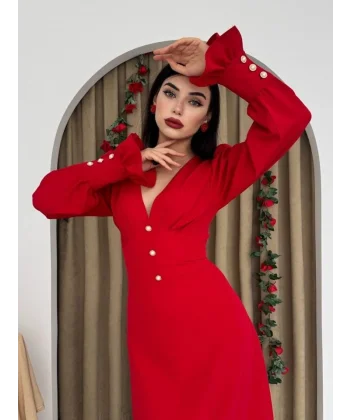 eta Düğme Detaylı Elbise